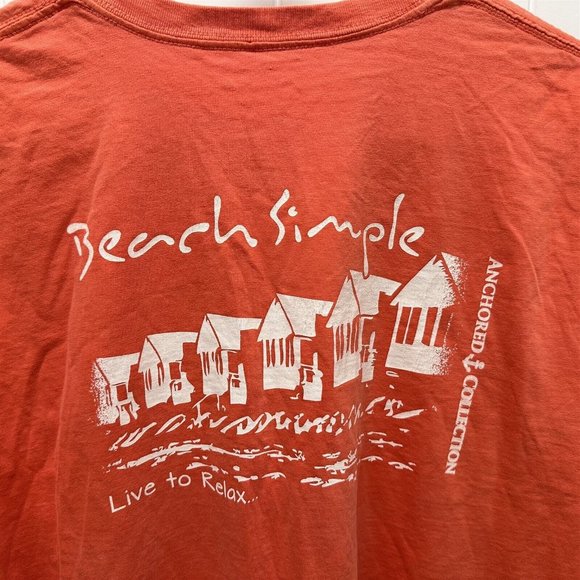 Cape Cod T Shirt Beach Huts Mens Large Orange Beach Simple - Picture 5 of 5